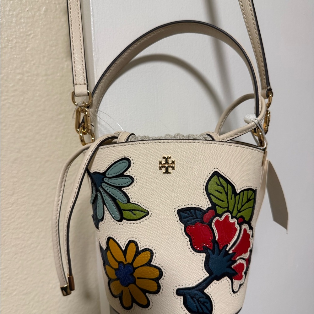 Tory Burch Cream Floral Crossbody